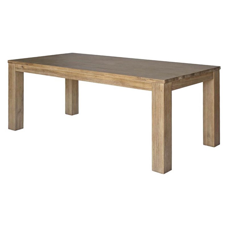 Home Square 7-Piece Set with 6 Rattan Side Chairs and Dining Table