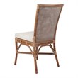 Home Square 7-Piece Set with 6 Rattan Side Chairs and Dining Table