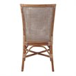Home Square 7-Piece Set with 6 Rattan Side Chairs and Dining Table