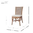 Home Square 7-Piece Set with 6 Rattan Side Chairs and Dining Table
