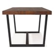Home Square 7-Piece Set with Dining Table and 6 Dining Chairs in Navy Blue