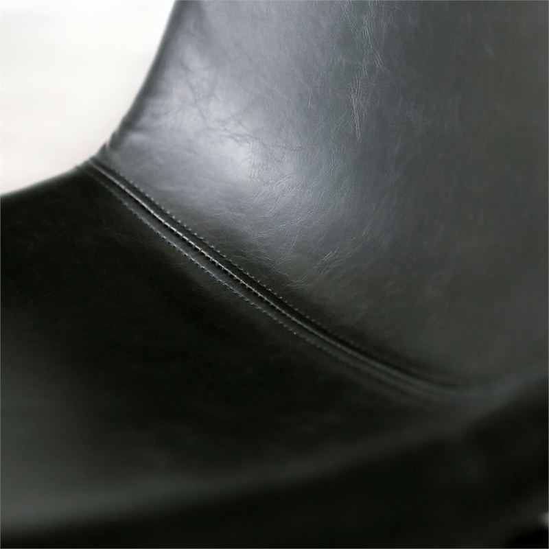 Home Square 7-Piece Traditional Fabric & Solid Wood Dining Set in Oak/Black