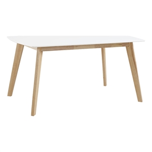 Home Square 7-Piece Set with 60&quot Dining Table and 6 Dining Chairs in Blue