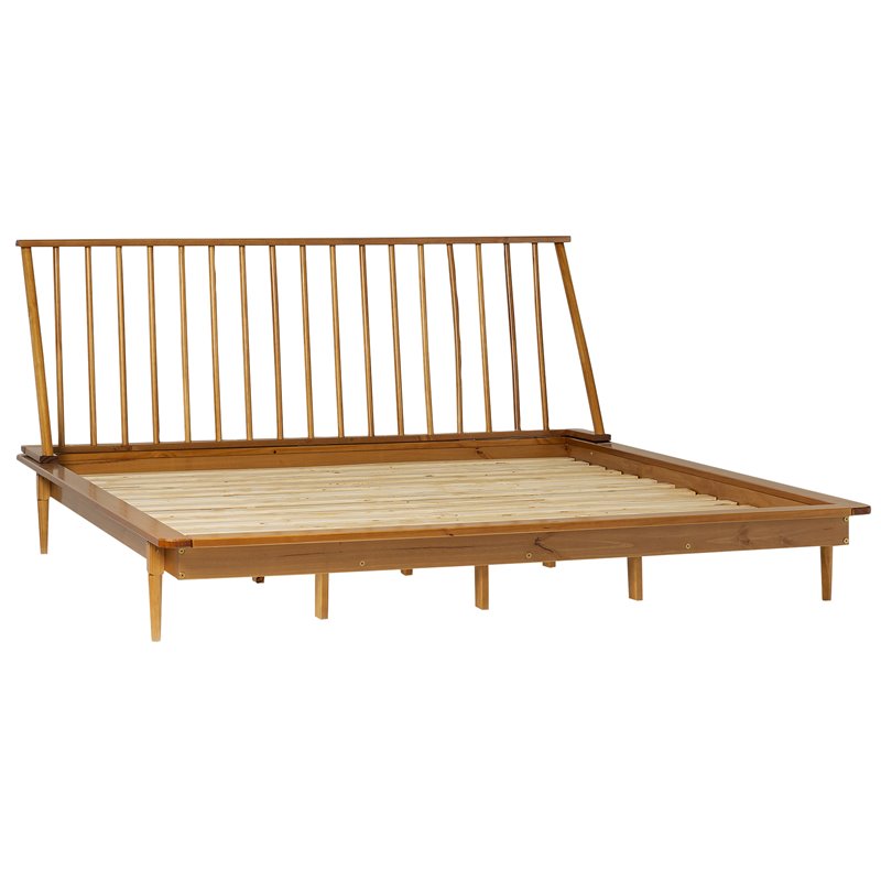 Home Square 3-Piece Set with Platform Bed and 2 Nightstands in Caramel