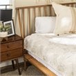 Home Square 3-Piece Set with Platform Bed and 2 Nightstands in Caramel