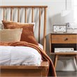 Home Square 3-Piece Set with Spindle Bed and 2 Nightstands in Caramel