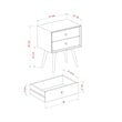 Home Square 3-Piece Set with Spindle Bed and 2 Nightstands in Caramel