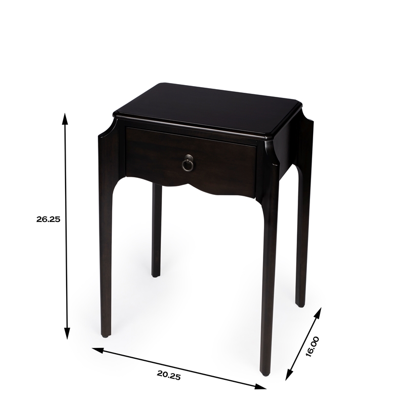 Home Square Transitional Wood Nightstand in Dark Brown - Set of 2