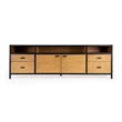 Home Square 3-Piece Set with Storage TV Stand and 2 End Tables