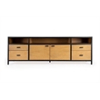 Home Square 3-Piece Set with Storage TV Stand and 2 End Tables