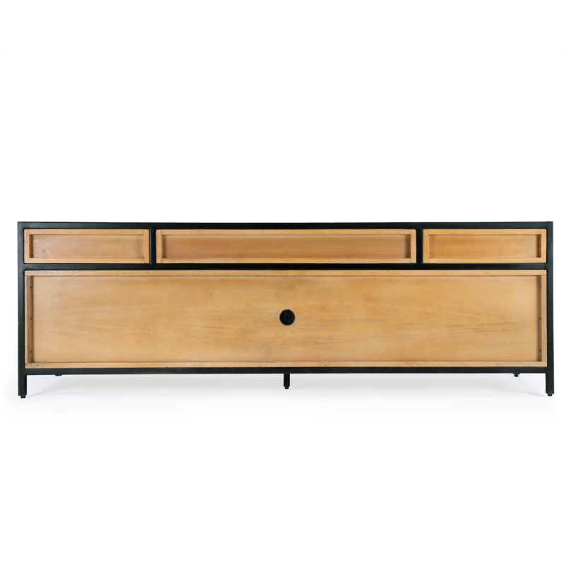 Home Square 3-Piece Set with Storage TV Stand and 2 End Tables