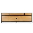 Home Square 3-Piece Set with Storage TV Stand and 2 End Tables