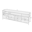 Home Square 3-Piece Set with Storage TV Stand and 2 End Tables