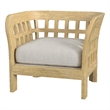 Home Square Outdoor Lounge Chair in Natural Finish - Set of 2