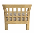 Home Square Outdoor Lounge Chair in Natural Finish - Set of 2
