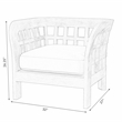 Home Square Outdoor Lounge Chair in Natural Finish - Set of 2