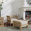 Home Square Outdoor Lounge Chair in Natural Finish - Set of 2