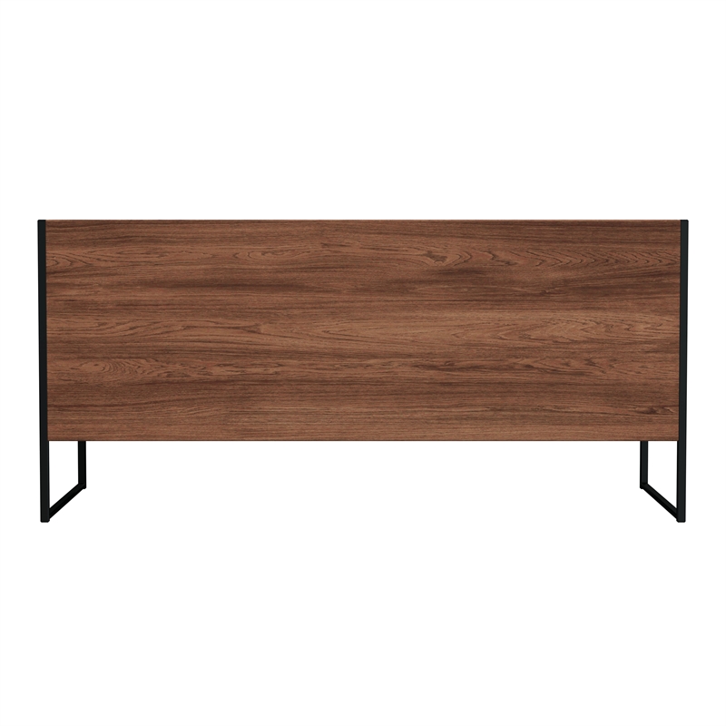 Home Square 2-Piece Set with File Cabinet and 2-Drawer Wood Writing Desk