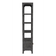 Home Square Solid and Engineered Wood Bookcase in Charcoal - Set of 2