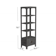 Home Square 3-Piece Set with 2-Drawer Desk and 2 Bookcases in Charcoal