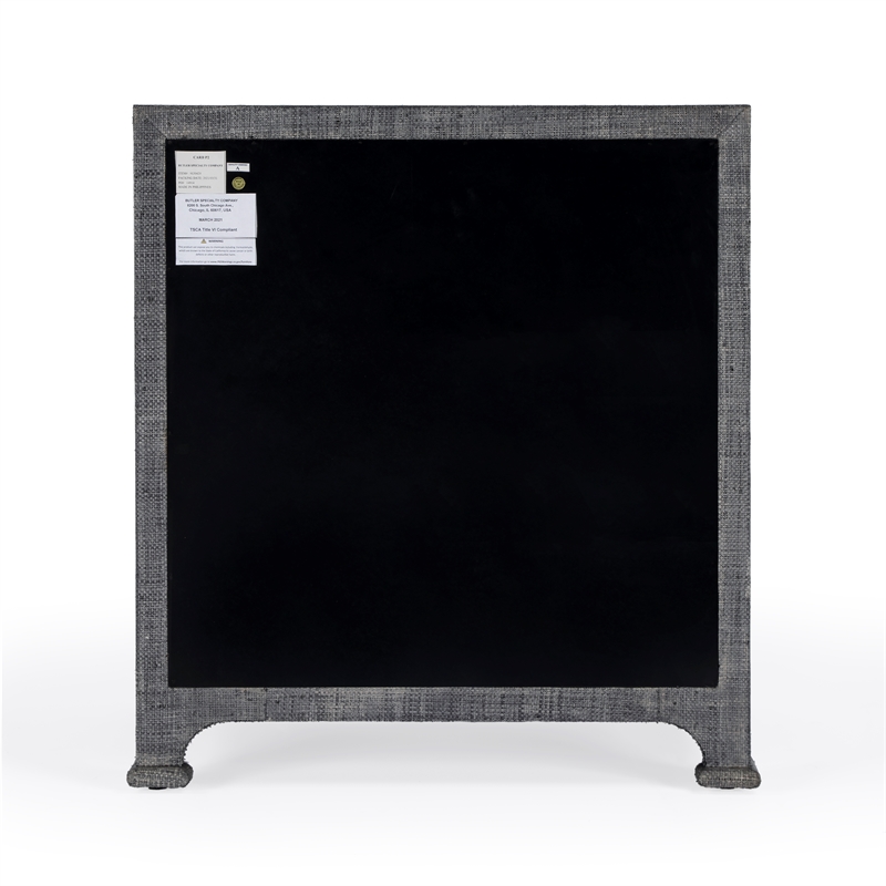 Home Square 3-Piece Set with 2 Nightstands and Chest in Charcoal
