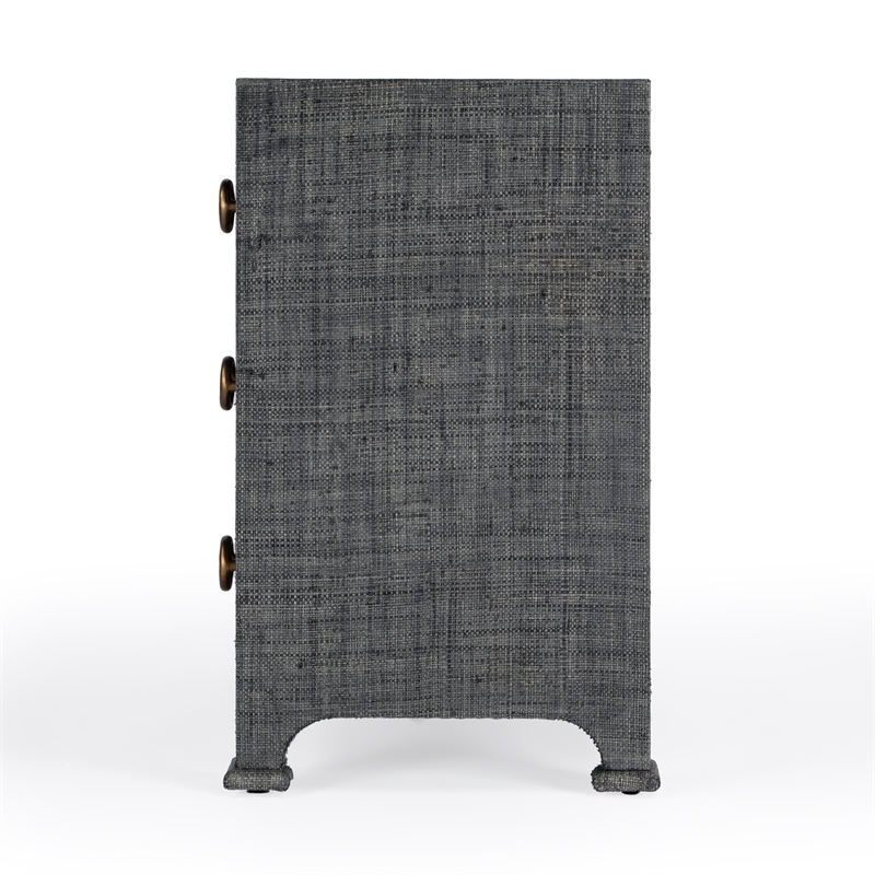 Home Square 3-Piece Set with 2 Nightstands and Chest in Charcoal