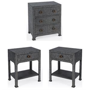 home square 3-piece set with 2 nightstands and chest in charcoal