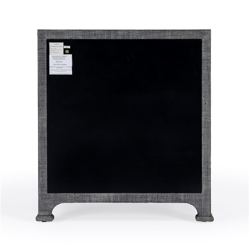 Home Square 2-Piece Set with 6 Drawer Dresser and Chest in Charcoal