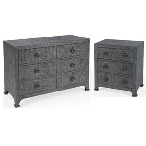 Home Square 2-Piece Set with 6 Drawer Dresser and Chest in Charcoal