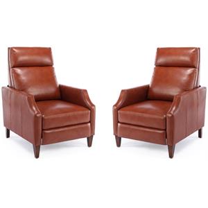 home square faux leather push back recliner