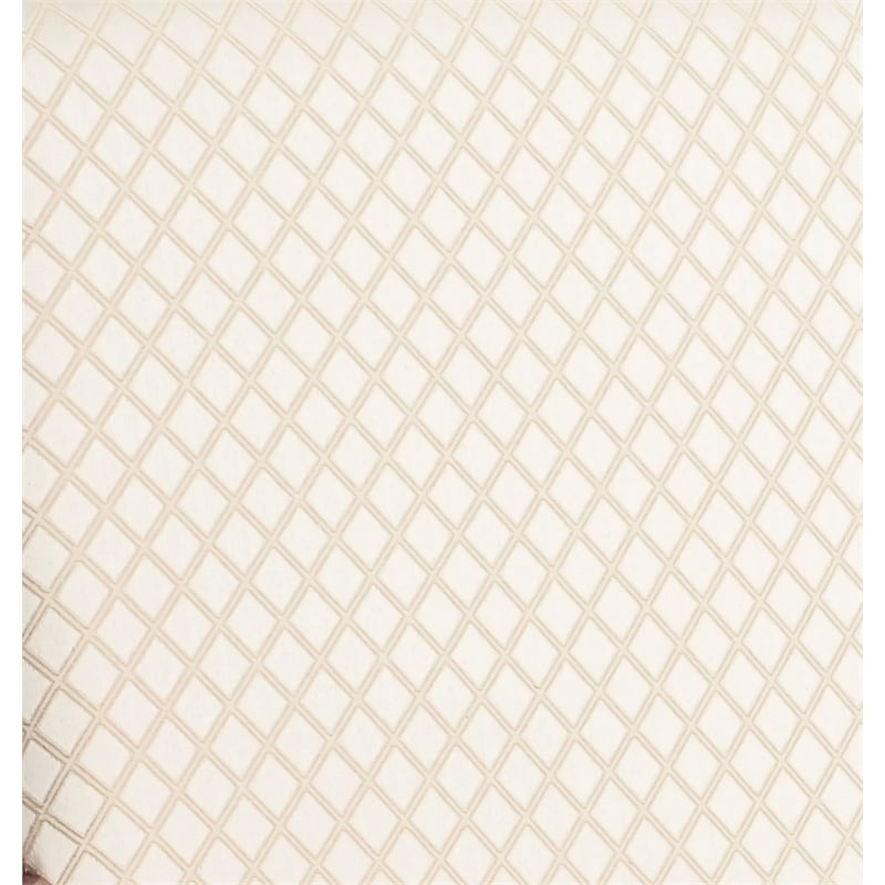 Home Square Fabric and Solid Wood Arm Chair in Beige - Set of 2