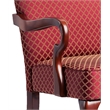 Home Square Jacquard Fabric Solid Wood Arm Chair in Red - Set of 2