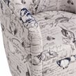 Home Square Coastal Polyester Fabric Swivel Accent Chair in Gray - Set of 2