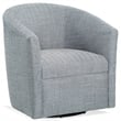 Home Square Polyester Fabric Swivel Accent Chair in Blue - Set of 2