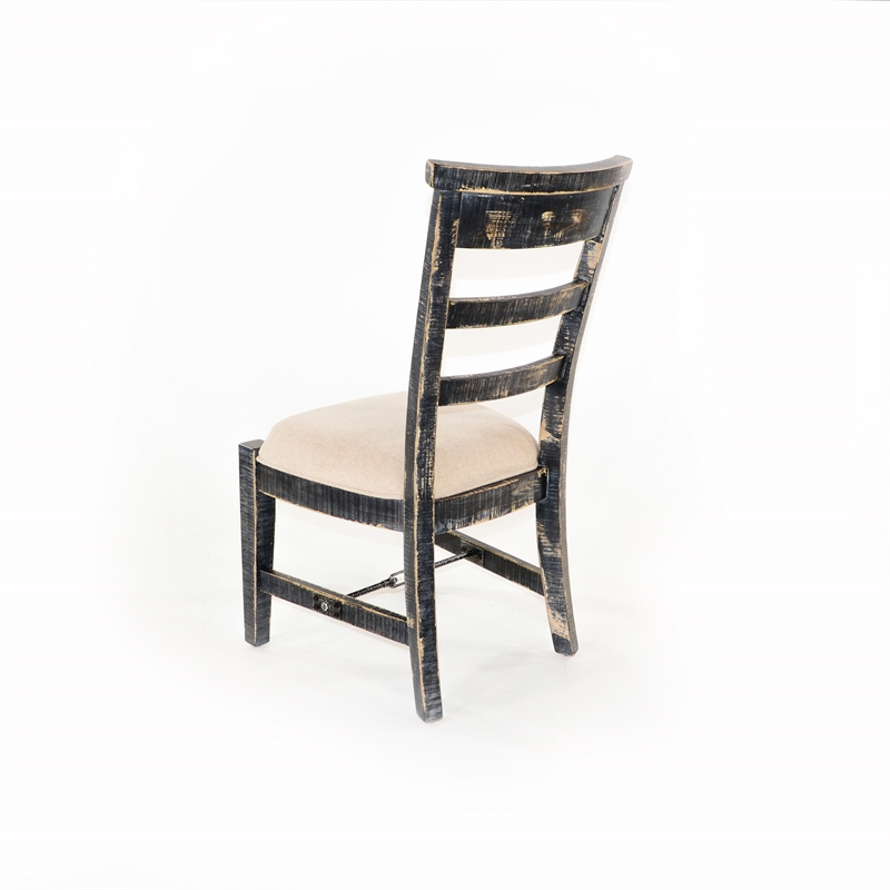 Home Square 8-Piece Set with Table & 4 Side Chairs & 2 Arm Chairs & Wood Server