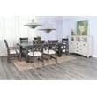 Home Square 7-Piece Set with Dining Table & 4 Dining Chairs & Bench & Server