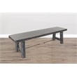 Home Square 7-Piece Set with Dining Table & 4 Dining Chairs & Bench & Server
