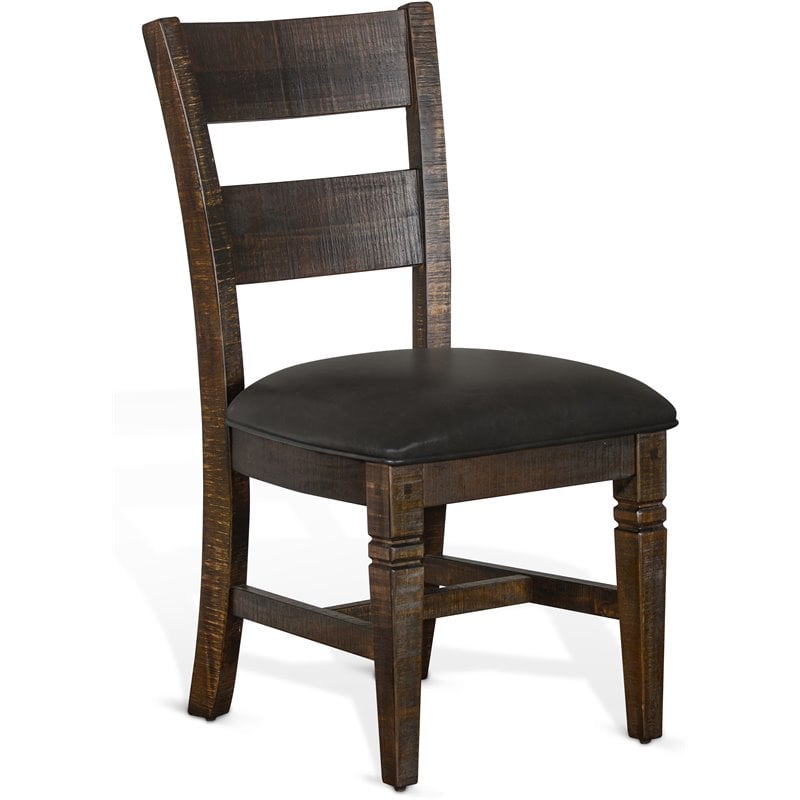Home Square 10-Piece Set with Dining Table & 8 Ladderback Chairs & Server
