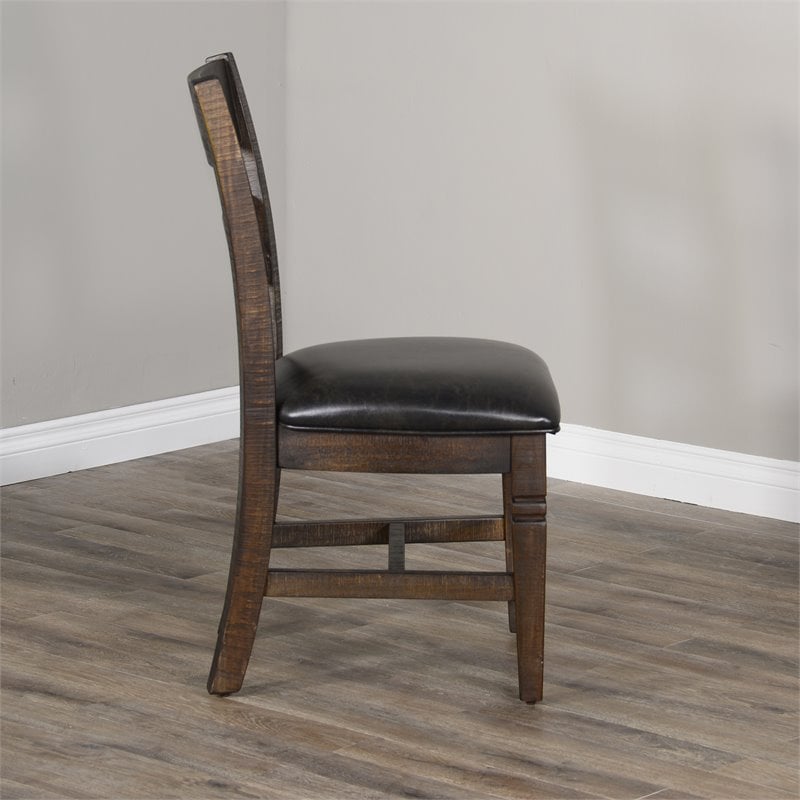 Home Square 10-Piece Set with Dining Table & 8 Ladderback Chairs & Server