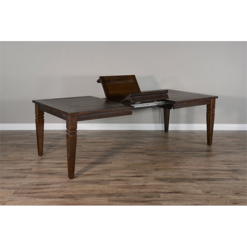 Home Square 10-Piece Set with Dining Table & 8 Ladderback Chairs & Server