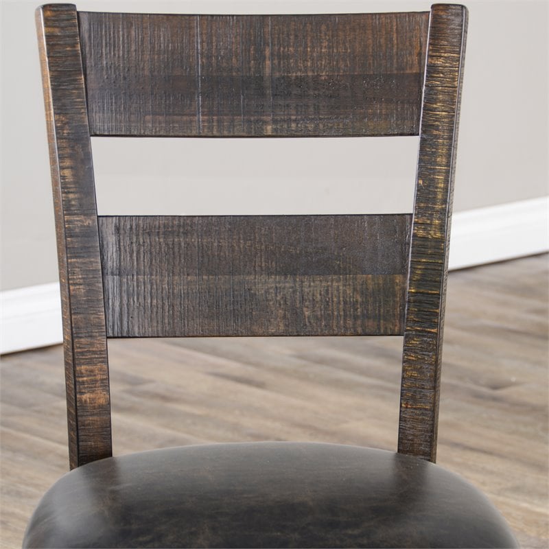Home Square 10-Piece Set with Dining Table & 8 Ladderback Chairs & Server