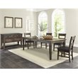 Home Square 10-Piece Set with Dining Table & 8 Ladderback Chairs & Server