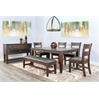 Home Square 10-Piece Set with Dining Table & 8 Ladderback Chairs & Server