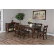 Home Square 10-Piece Set with Dining Table & 8 Ladderback Chairs & Server