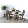 Home Square 10-Piece Set with Dining Table & 8 Ladderback Chairs & Server