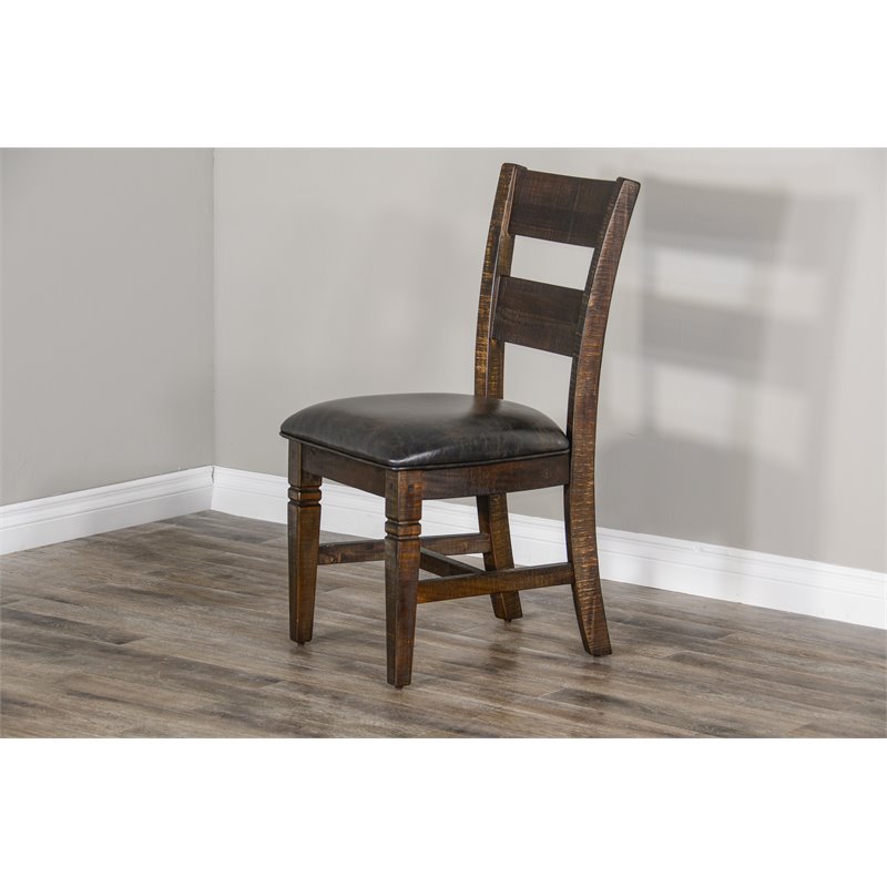 Home Square 10-Piece Set with Dining Table & 8 Ladderback Chairs & Server