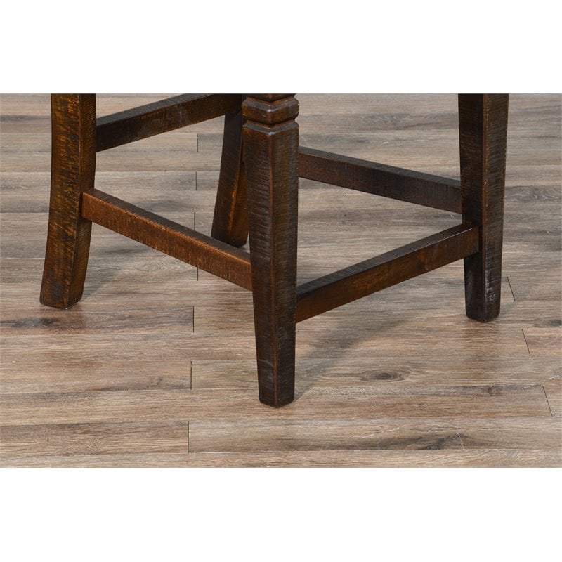 Home Square 5-Piece Set with Dining Table and 4 Barstools in Tobacco Leaf