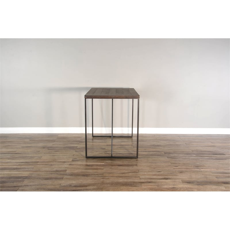 Home Square 5-Piece Set with Dining Table and 4 Barstools in Tobacco Leaf