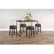 Home Square 5-Piece Set with Dining Table and 4 Counter Height Stools