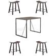Home Square 5-Piece Set with Dining Table and 4 Counter Height Stools